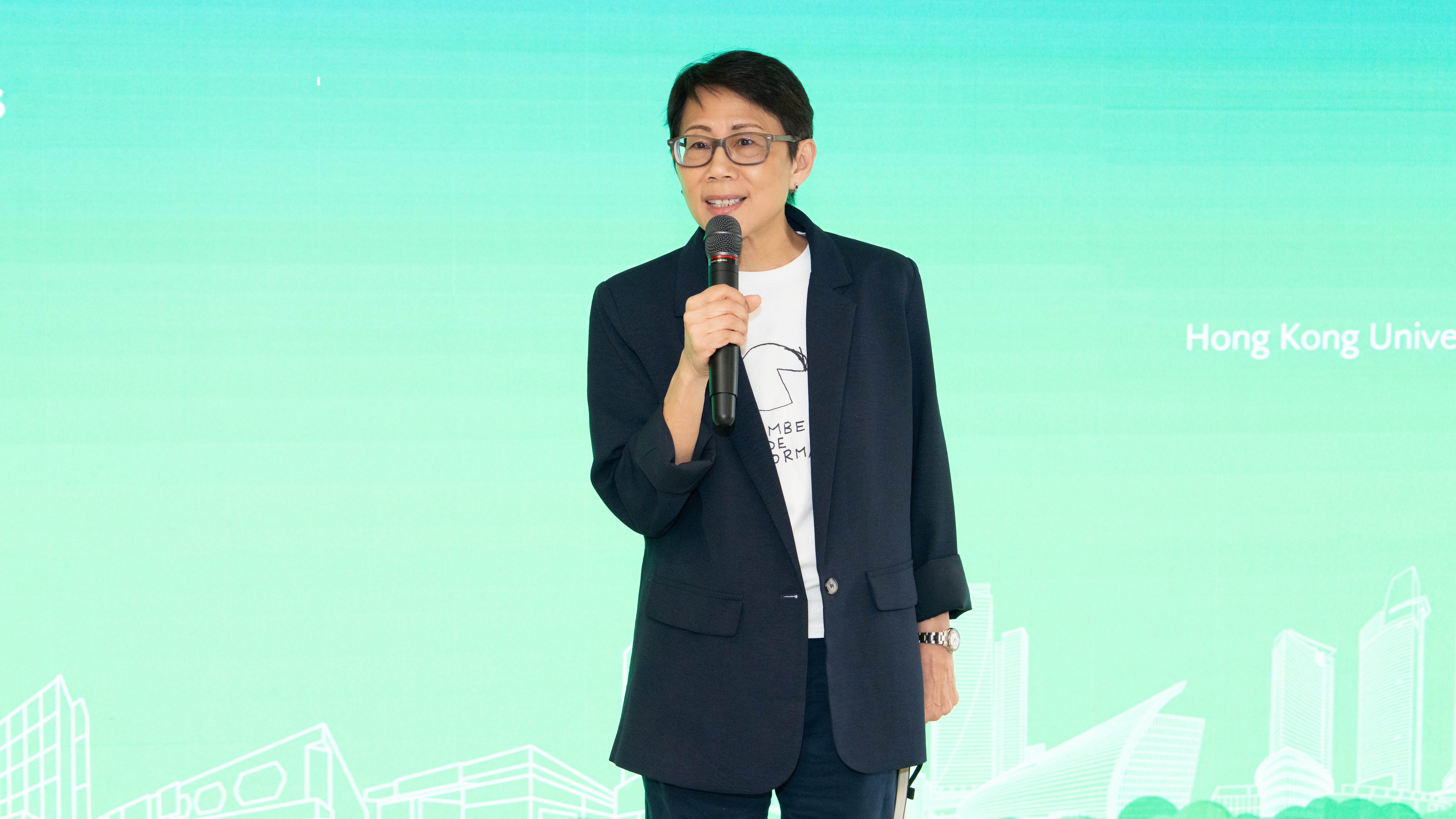 Professor Christine Loh, Chief Development Strategist, Institute for the Environment at The Hong Kong University of Science and Technology, championed partnership during a panel discussion with sustainability leaders at the Changemakers Tenant Sustainability Awards 2025 in Hong Kong