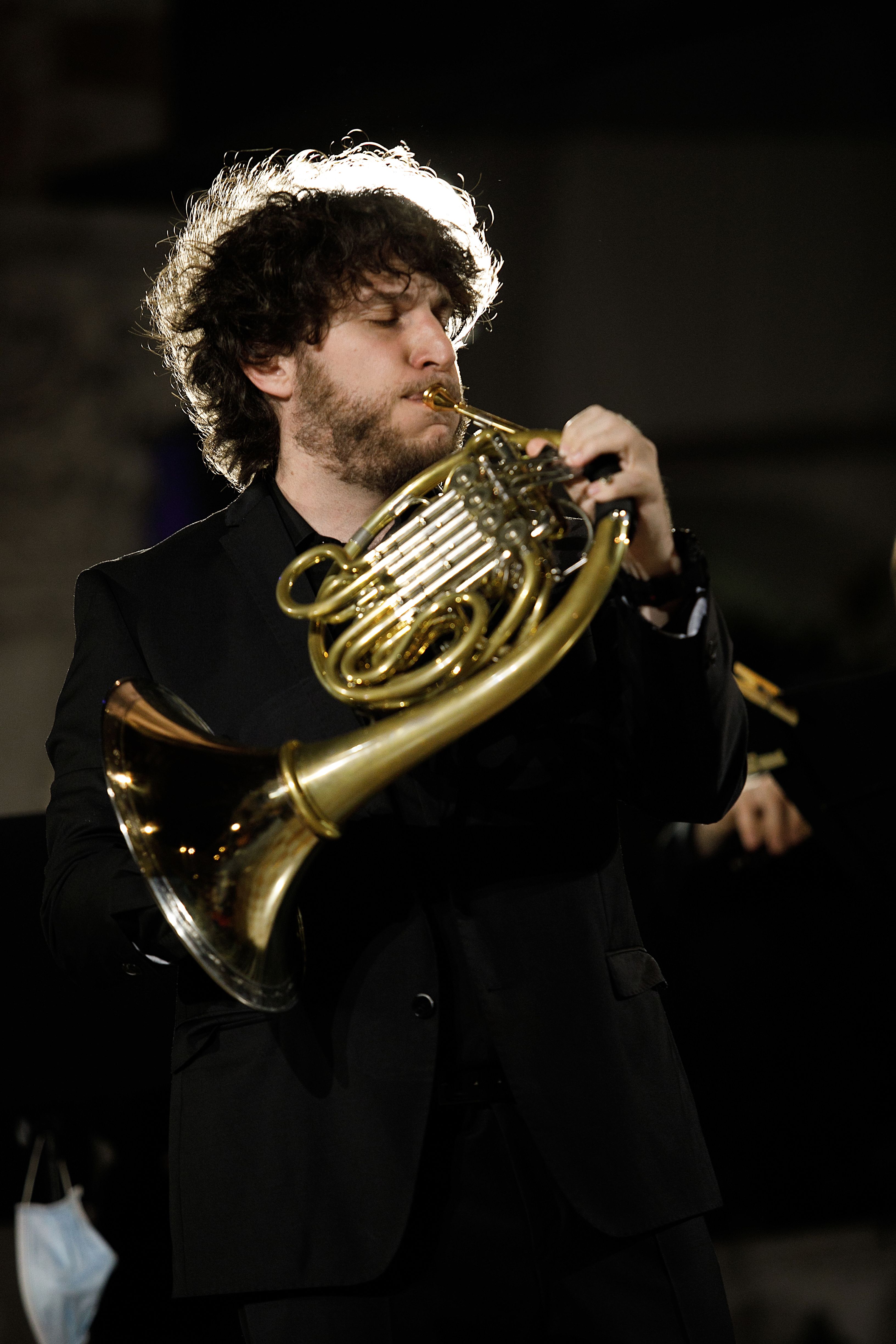 Andrea Cesari, Horn Soloist, earned the title at the Audimozart! in the Mozart International Competition in 2008 for his exceptional interpretation of Mozart's concertos, gaining widespread recognition.