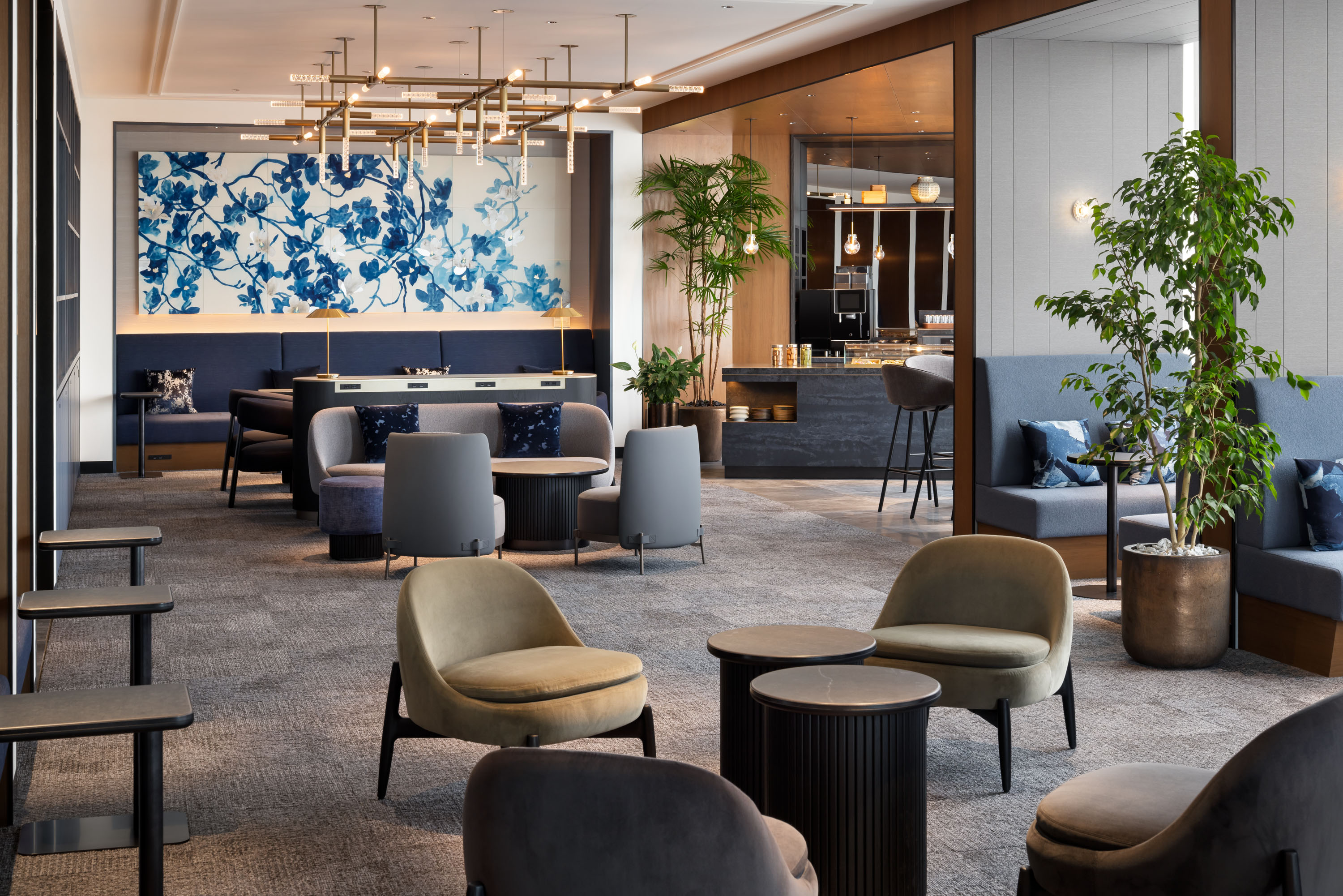 Main seating area of the Centurion Lounge at Haneda Airport