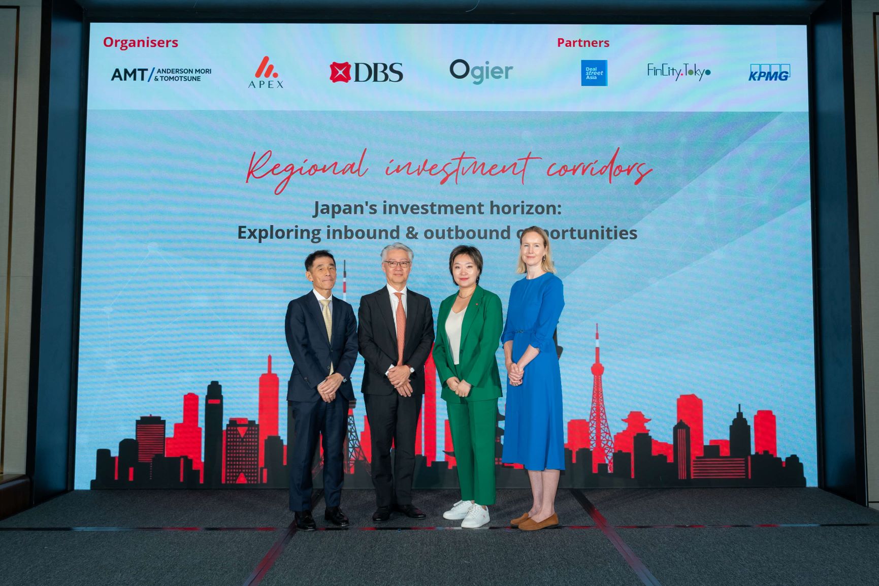The debut event provided invaluable insights, networking opportunities and an exploration of significant investment prospects within Japan market for general partners. From left: Manabu Nagano, Head of Business Development – Japan, Apex Group; Kunihiko Morishita, Partner, Anderson Mori & Tomotsune; Lareina Wang, Managing Director and Head of SME Banking, DBS Hong Kong; Kate Hodson, Partner, Ogier.