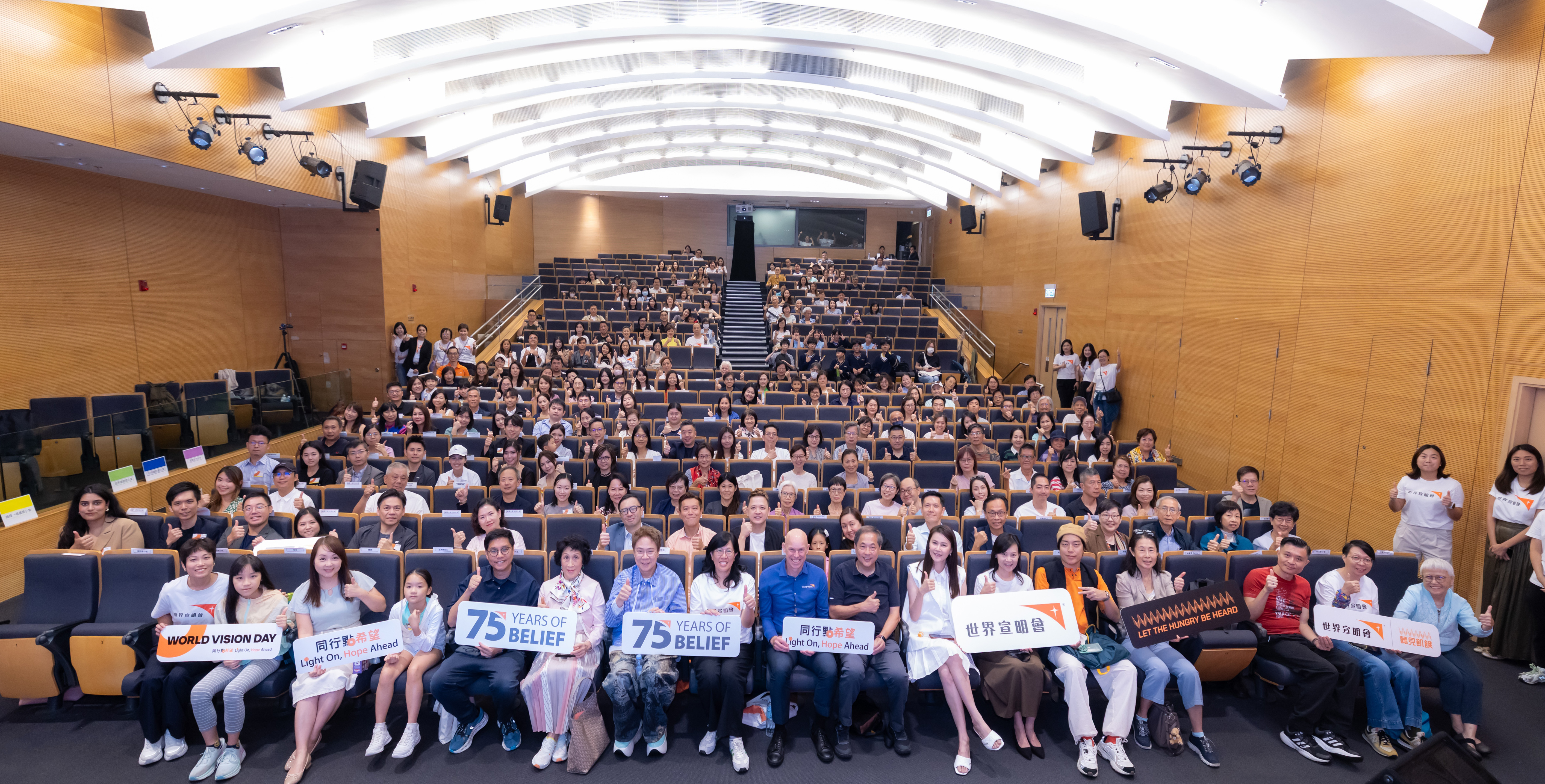 Andrew Morley (Front row, 9th from the left), supporters and partners shared the outcome of alleviating poverty in the kick-off ceremony of World Vision Day.