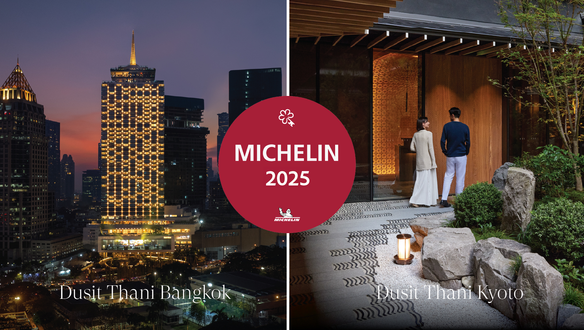 Double Michelin Honours: Dusit Thani Bangkok and Dusit Thani Kyoto have each been awarded a Michelin Key