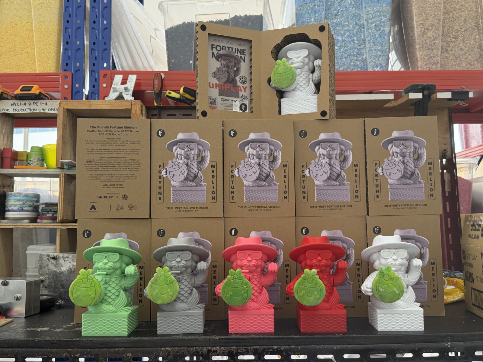 If-inity Fortune Merlion with IF Coconut Magnets